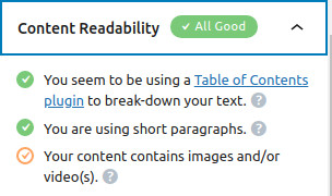 content readability